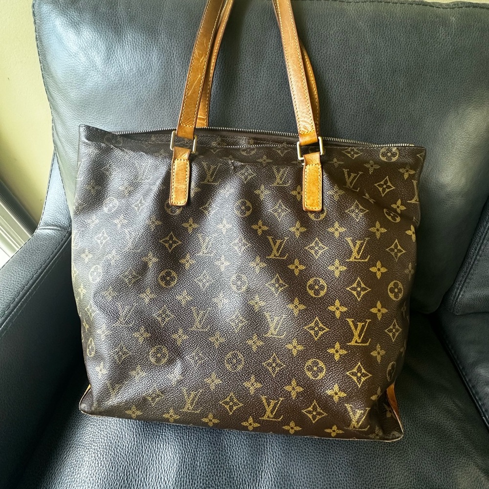 Louis Vuitton Cabas Mezzo Monogram Tote | Vintage Authentic LV Shoulder Bag - Picture 13 of 13